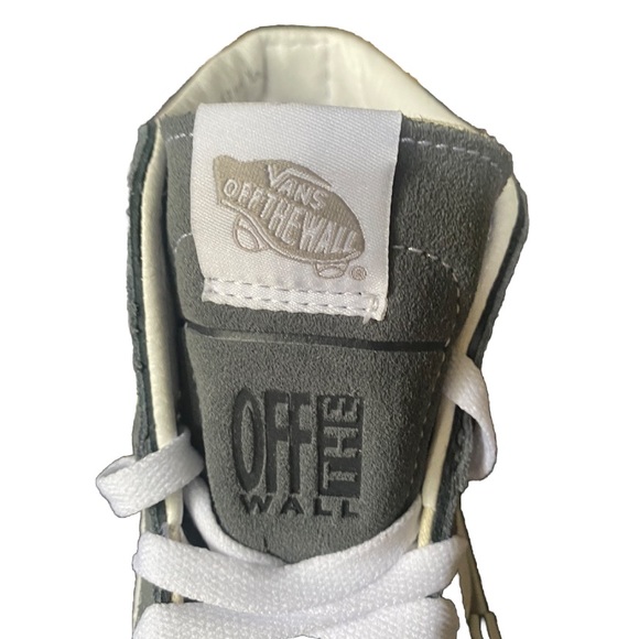 New~~Vans SK8 High Gray Canvas Leather Men’s Size 6.5 or W’s Size 8~~High Top 🩶 - Picture 7 of 7